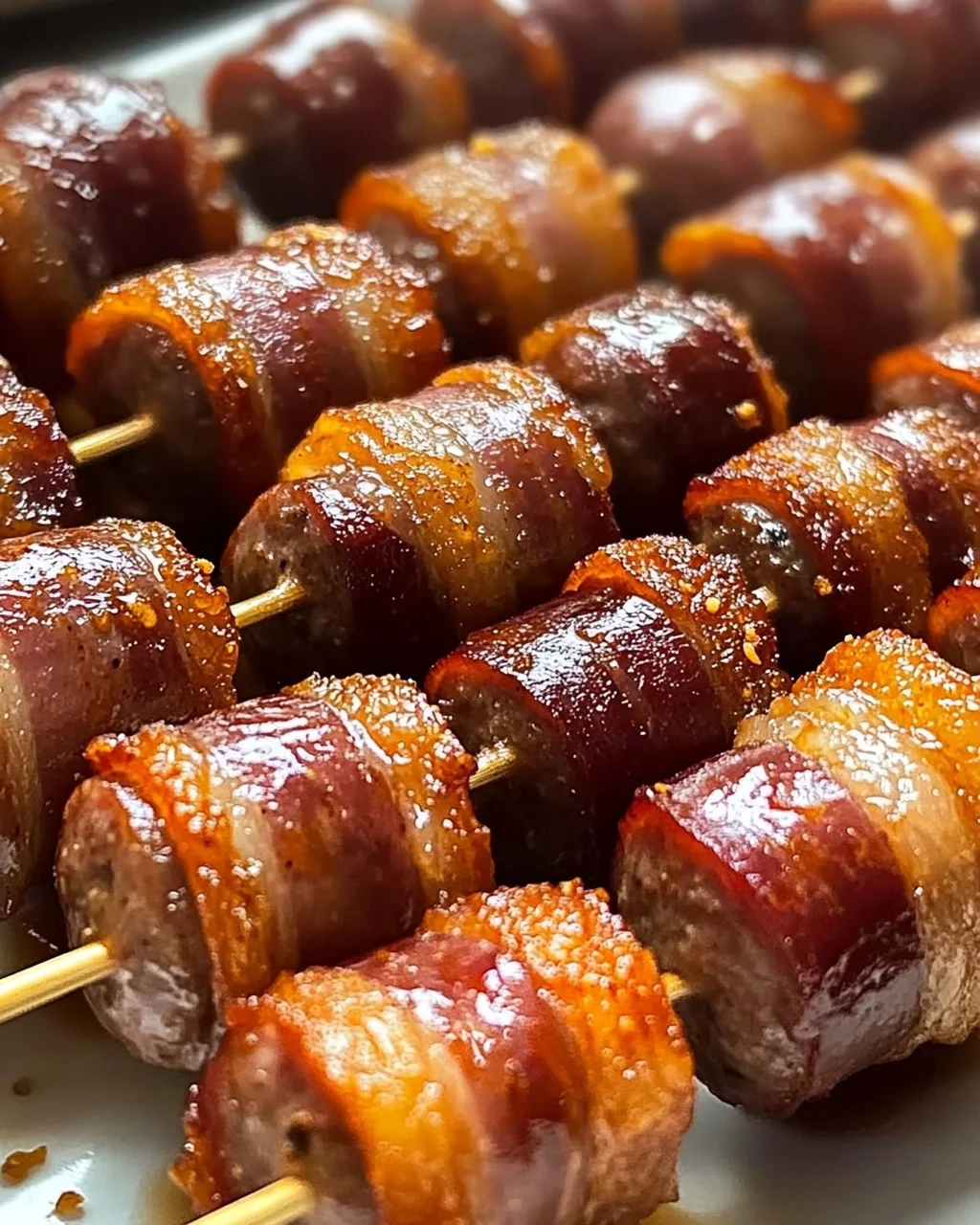 Brauner Zucker Speck umwickelt für fette Partys