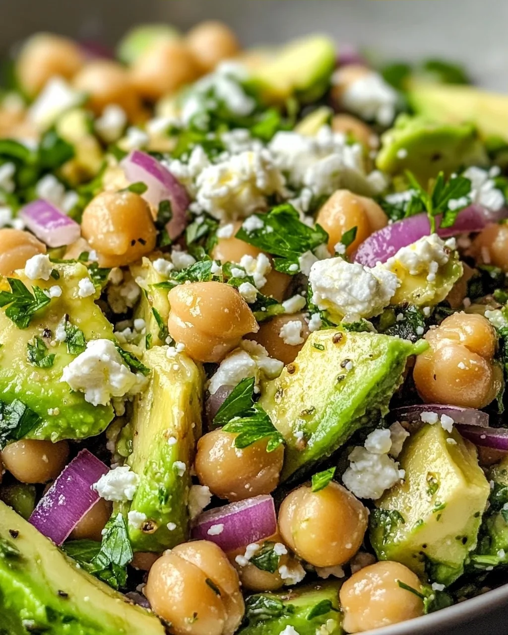 Chickpea Feta Avocado Salad – Quick & Delicious!