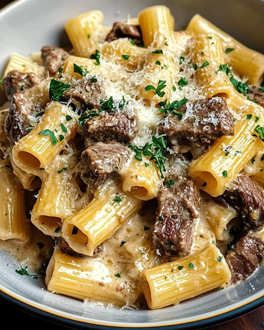 Cremige Parmesan-Rinder-Rigatoni: Herzhaft, schnell & unwiderstehlich!