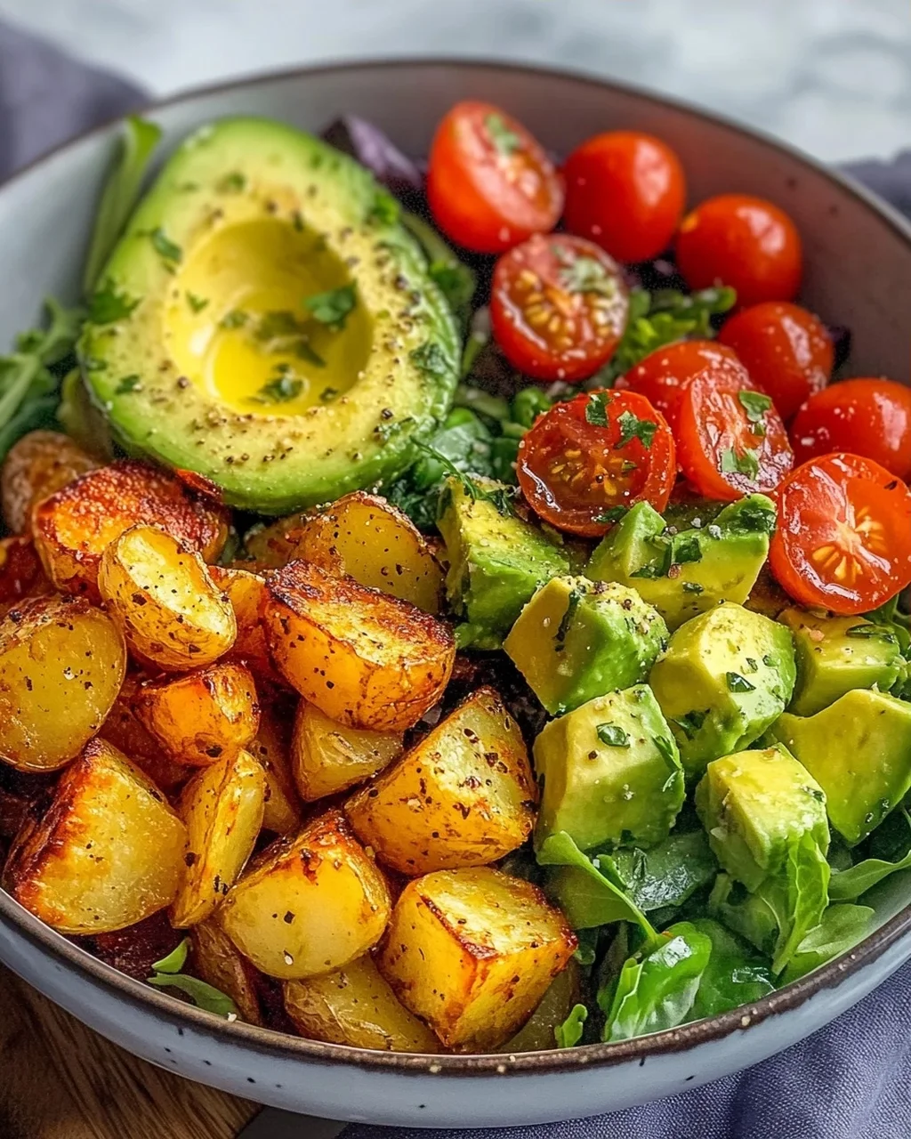 Crispy Oven Potato Salad Bowl – Quick & Delicious!