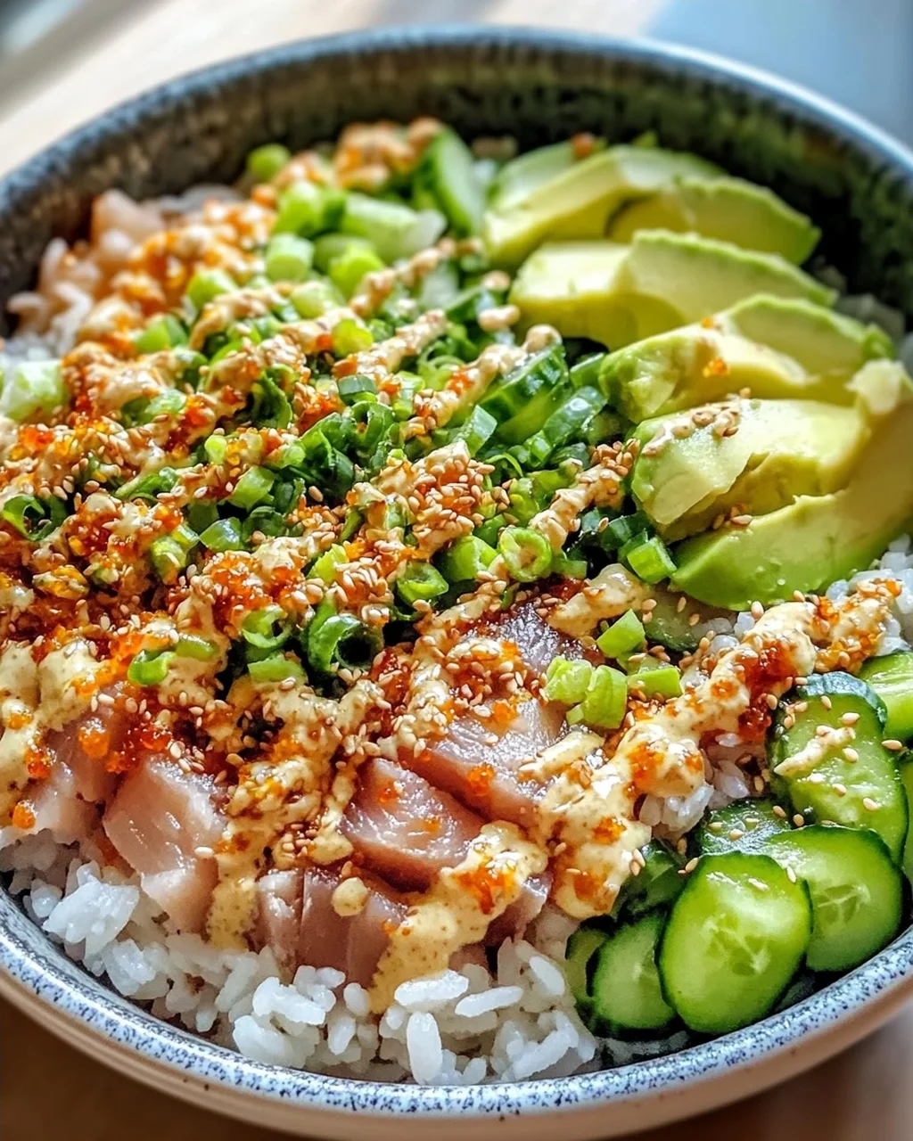 Crispy Rice Salad with Tuna and Avocado – Fresh & Crunchy!