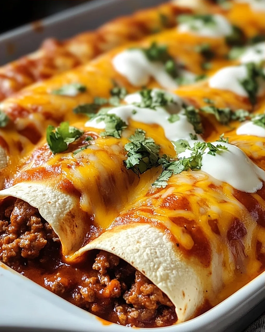 Einfache Rindfleisch Enchiladas