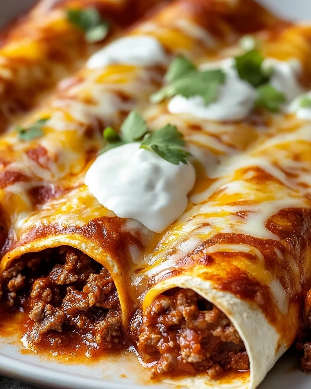 Einfache Rindfleisch Enchiladas