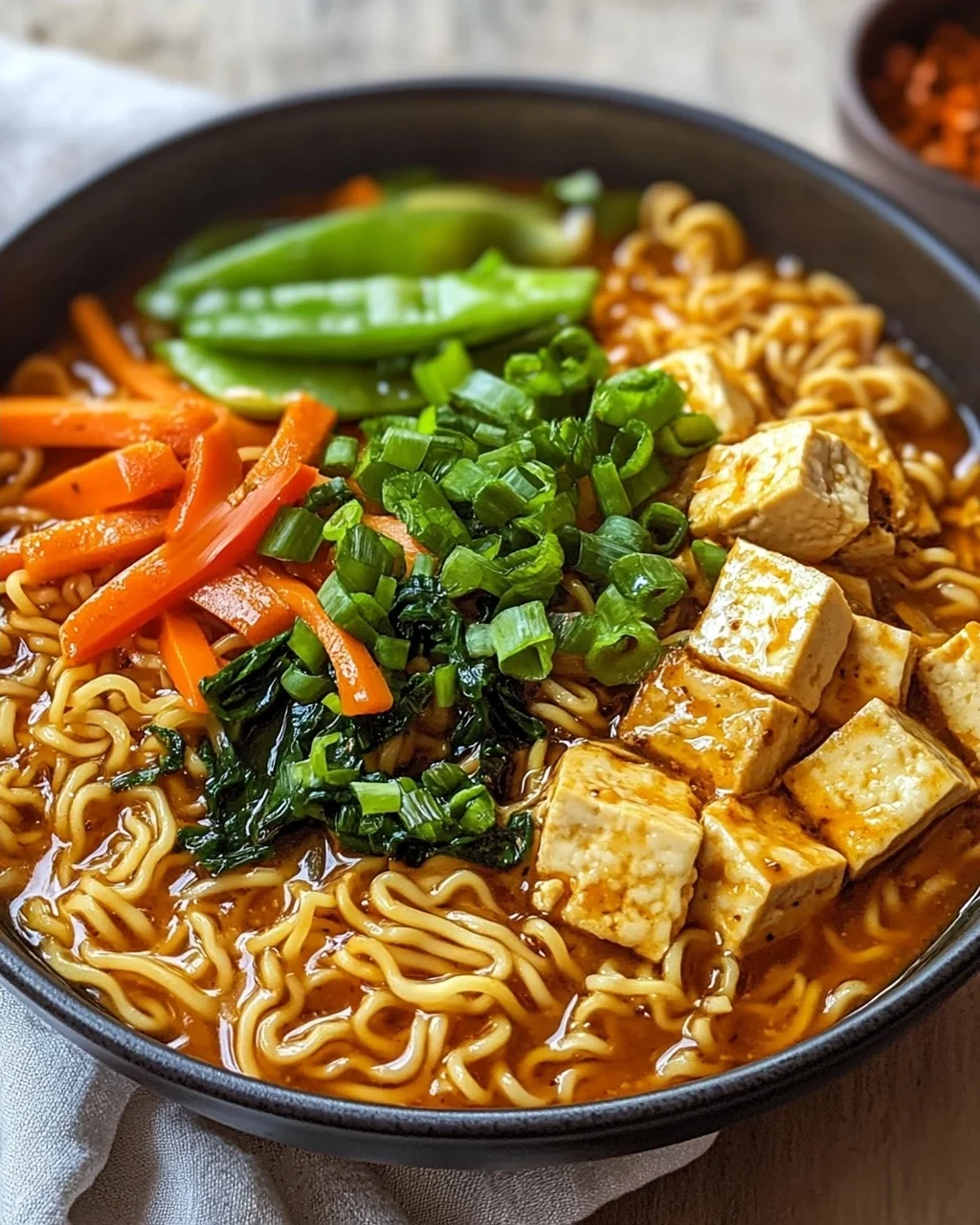 Einfache vegane Ramen-Nudeln mit köstlicher Sauce Rezept