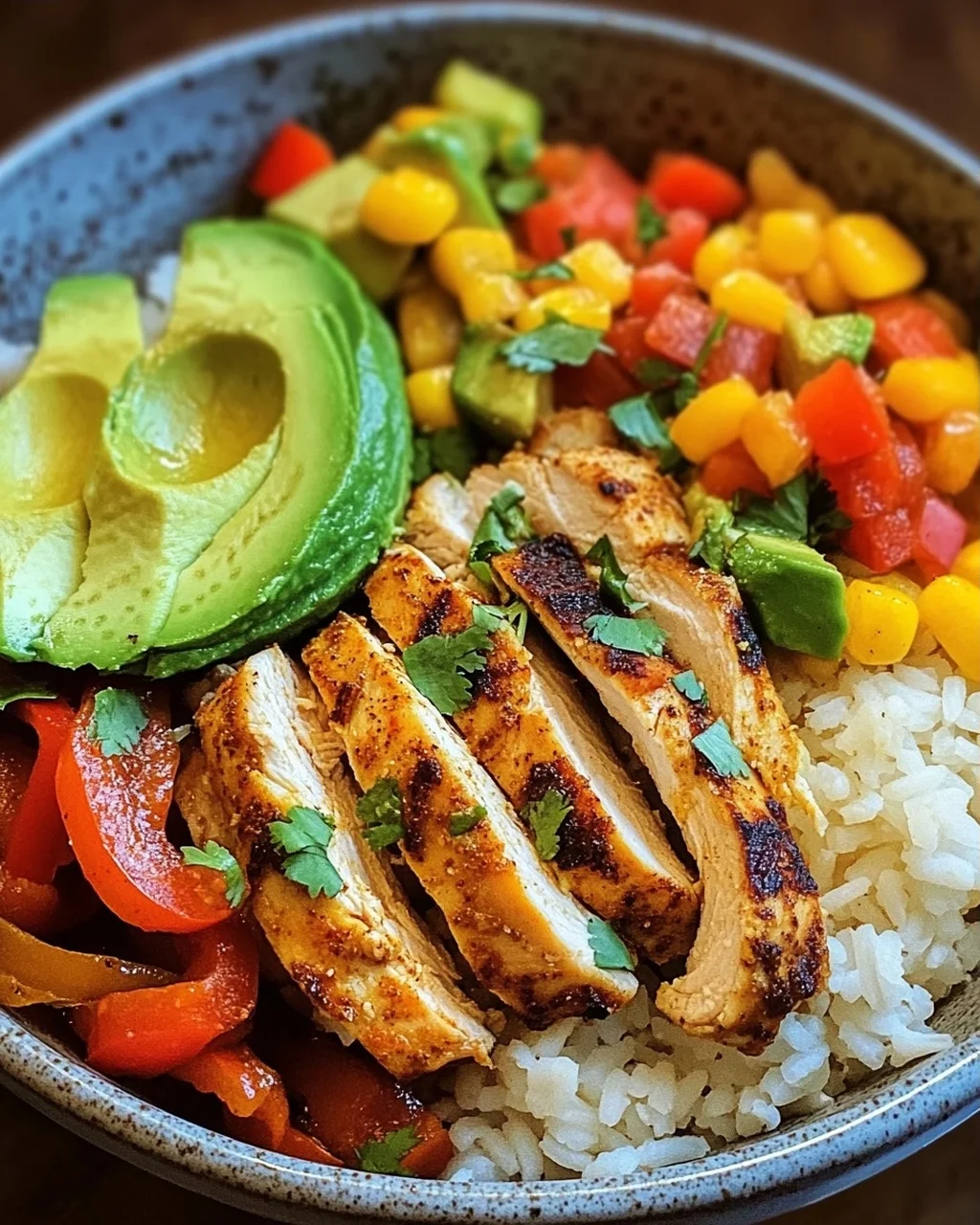 Fajita-Huhn-Burrito-Schüssel