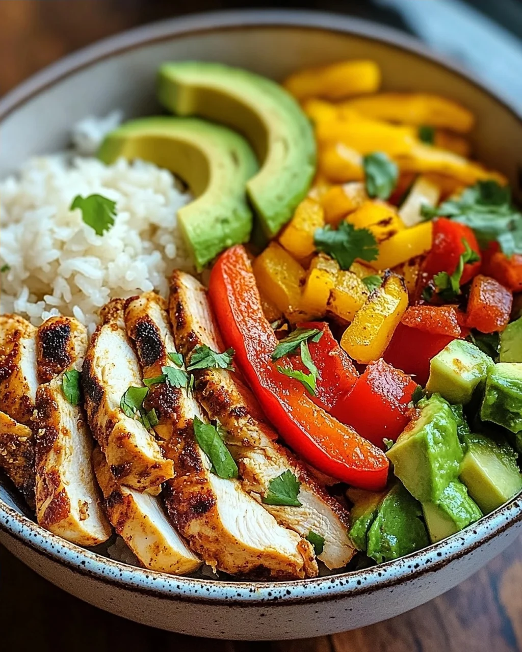 Fajita-Huhn-Burrito-Schüssel