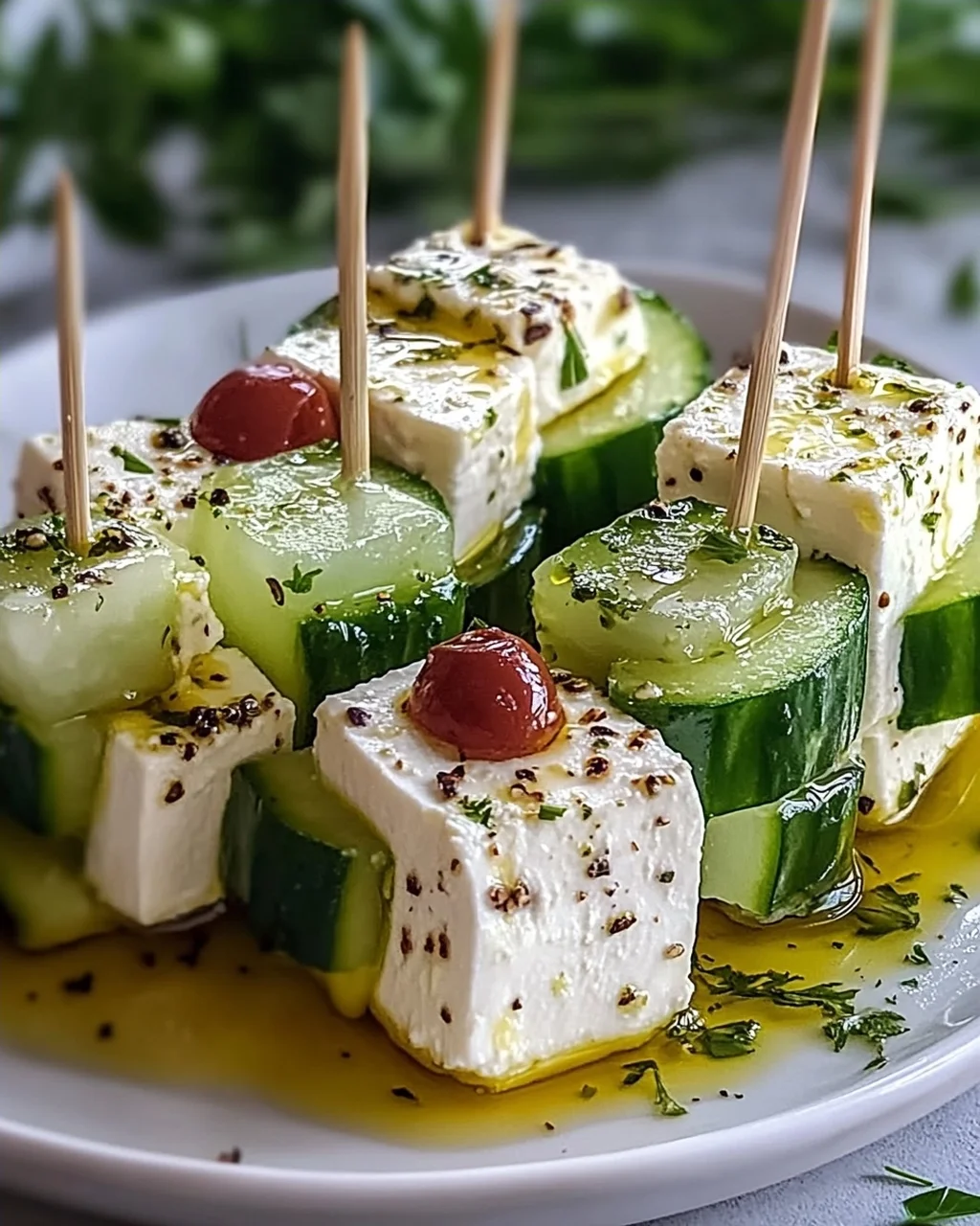 Feta Spieße mit Gurke: Erfrischendes Rezept für den Sommer!