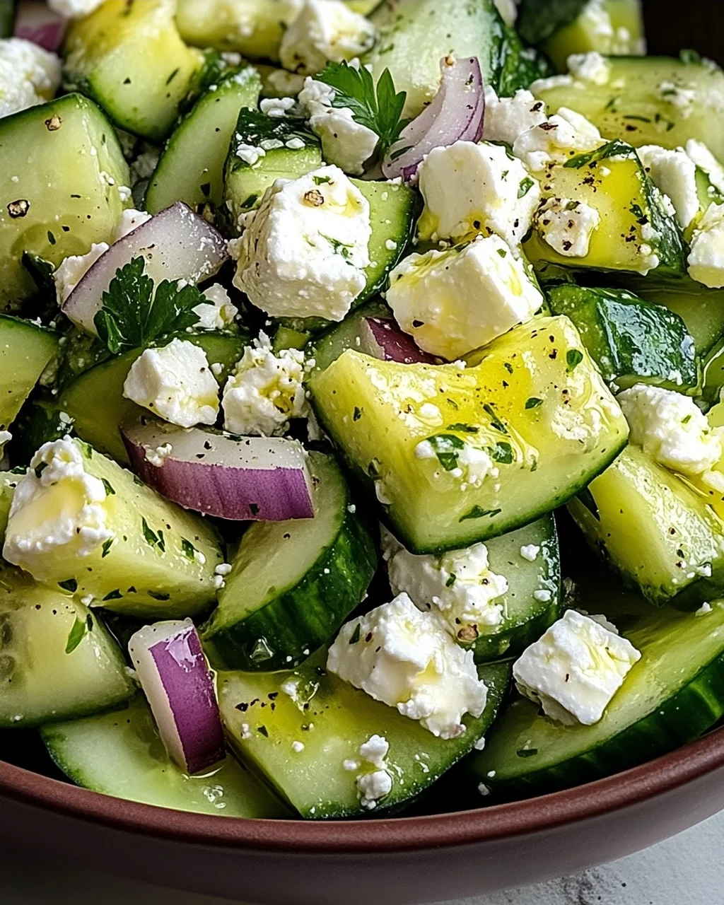 Gurken-Avocado-Salat mit Feta