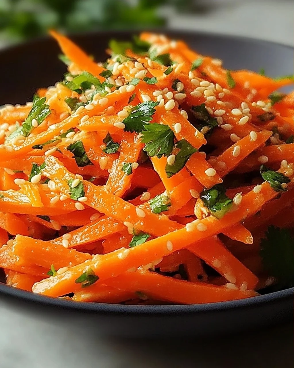 Karottensalat mit Ingwer-Sesam-Dressing – Lecker und gesund!