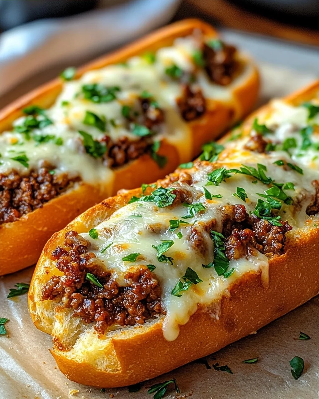 Knusprige überbackene Hackfleisch Baguettes – Nie wieder matschig!