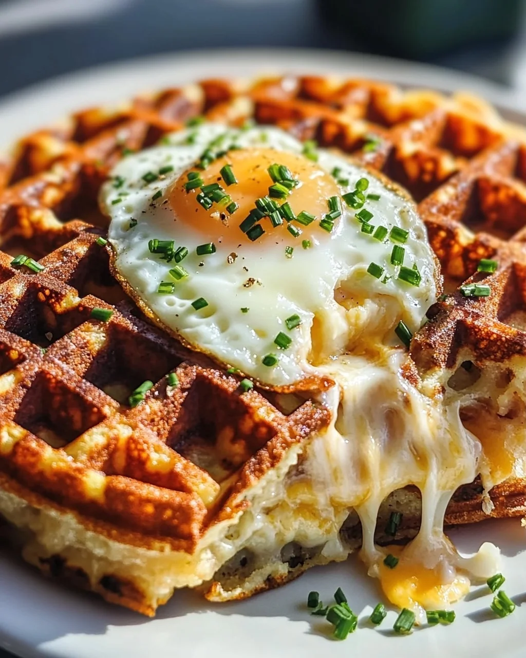 Lecker: Ei & Käse Hash Brown Waffeln – Perfektes Frühstück!