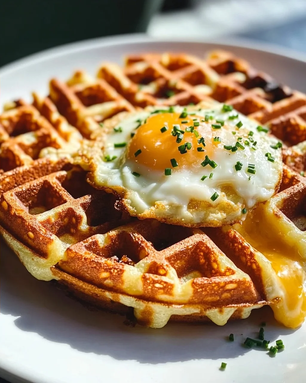 Lecker: Ei & Käse Hash Brown Waffeln – Perfektes Frühstück!