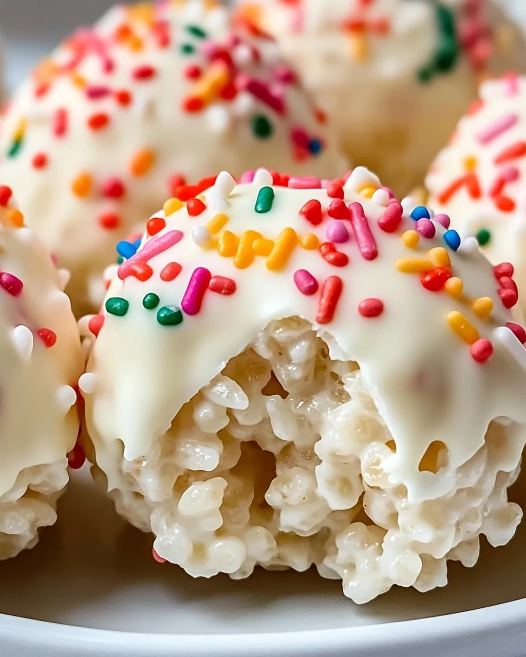 Leckere White Chocolate Rice Krispie Balls selbstgemacht!