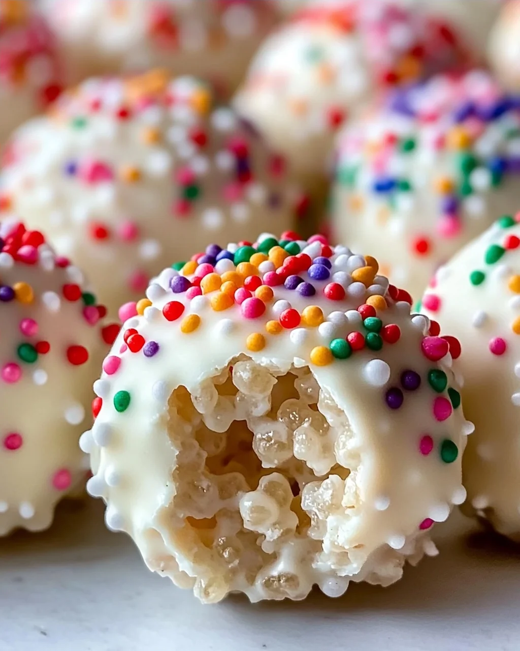 Leckere White Chocolate Rice Krispie Balls selbstgemacht!