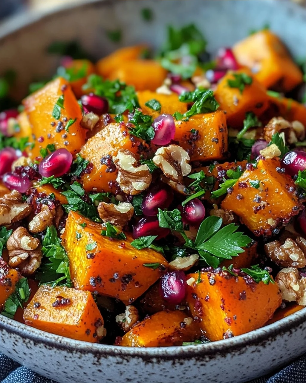 Libanesischer Gerösteter Kürbissalat: Würzig, frisch & gesund!