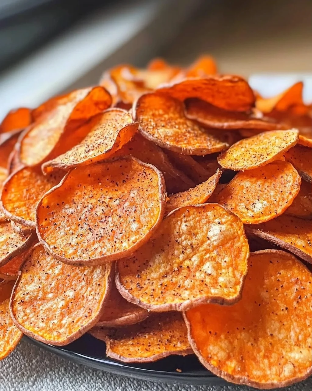 Luftfritteuse Süßkartoffelchips: Knuspriger Genuss