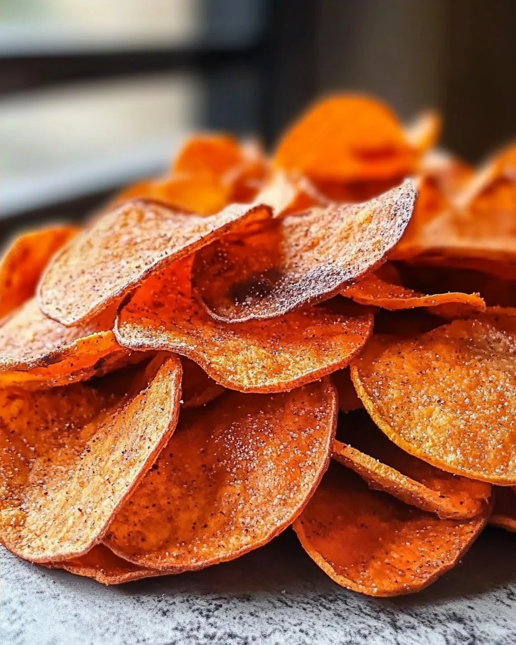 Luftfritteuse Süßkartoffelchips: Knuspriger Genuss