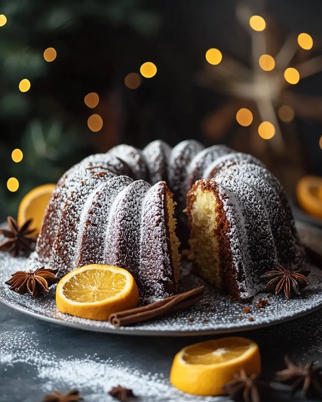 Mein Winter Weihnachtskuchen Marmor Lebkuchen Gugelhupf