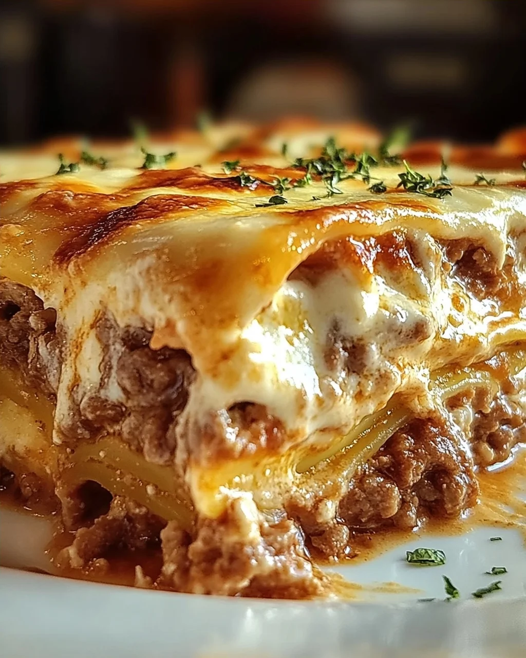 Millionen-Dollar-cremige Rinderlasagne für Feinschmecker