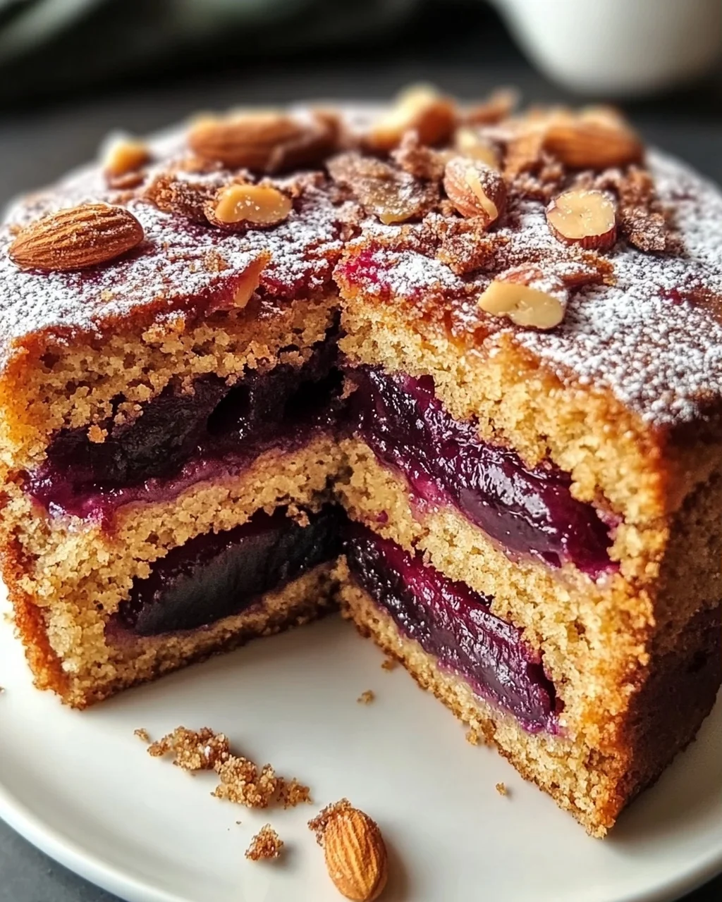 Nussiger Zimtkuchen Mit Pflaumenfüllung