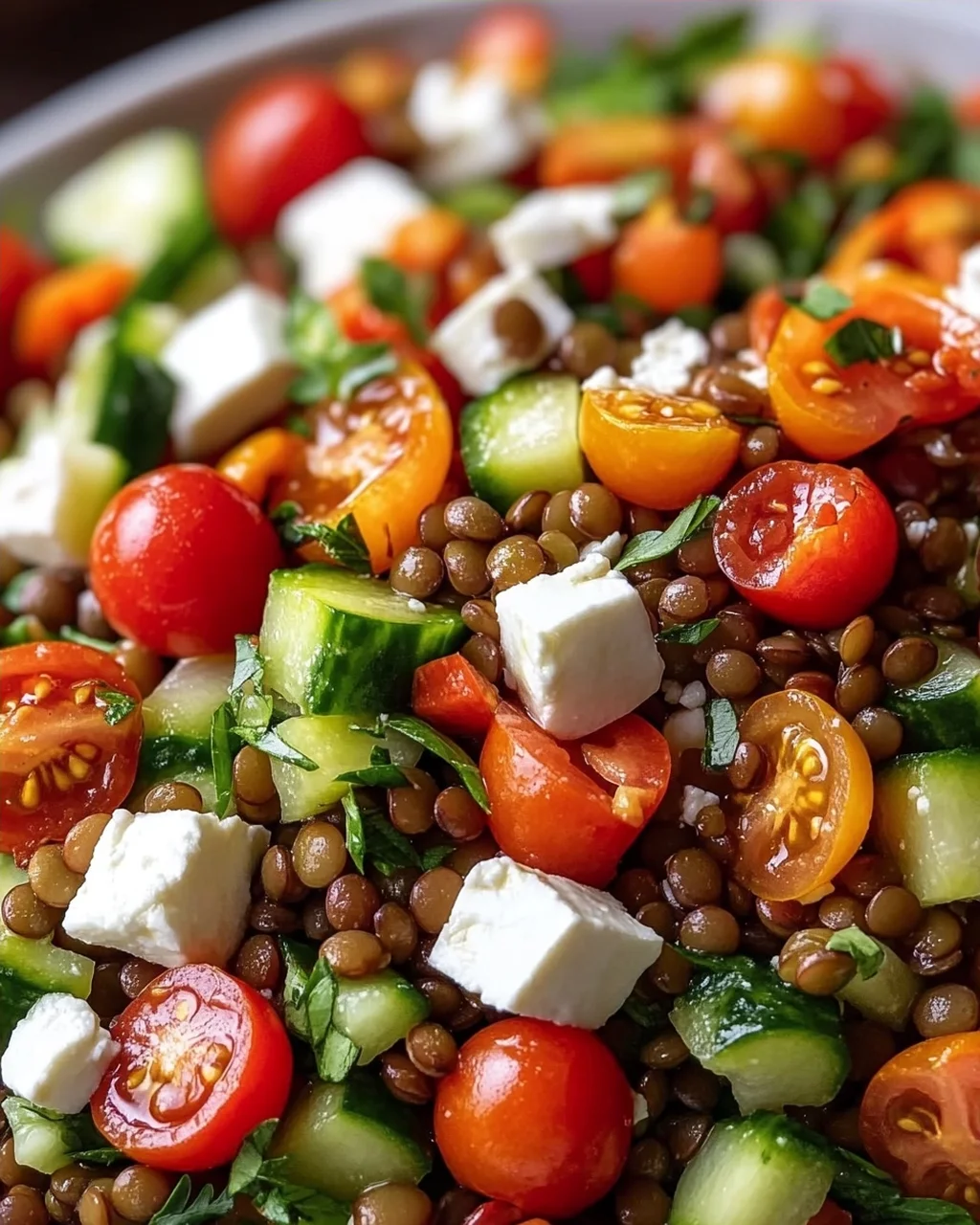 Orientalischer Linsensalat Feta: Frisch, würzig & einfach lecker