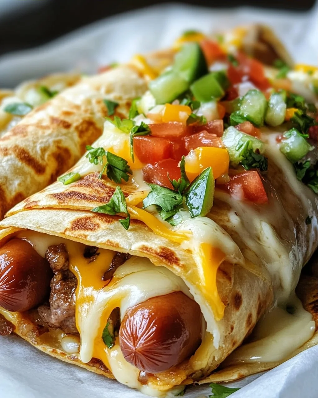 Overnight Gebackene Hot Dogs in Tortilla – einfach lecker!