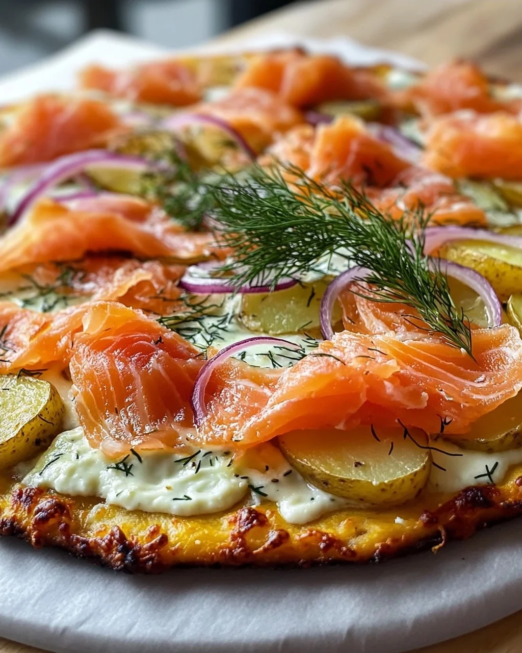 Rauchlachs Kartoffelpizza: Schnell, Cremig & Unwiderstehlich!