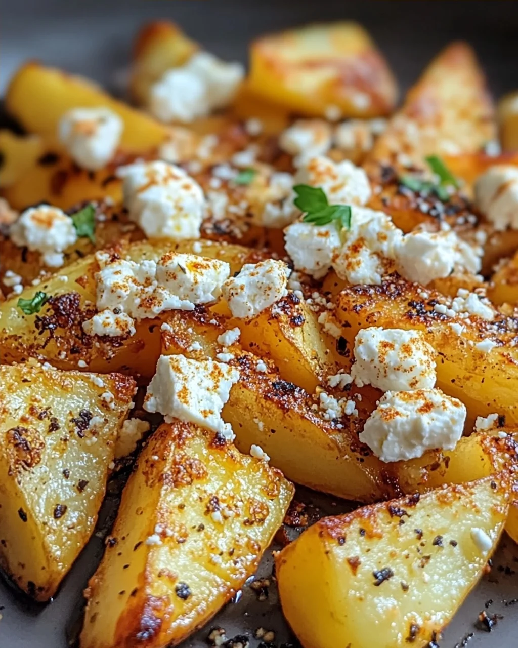 Röstiecken mit Feta überbacken