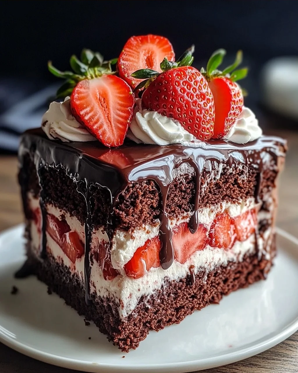 Saftige Erdbeer-Schoko-Torte