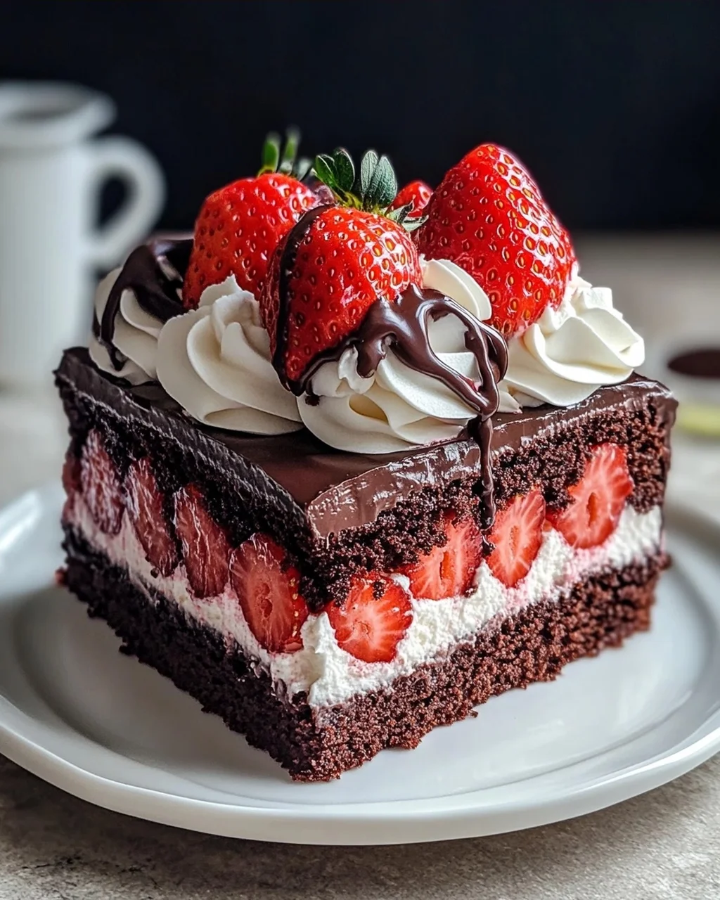 Saftige Erdbeer-Schoko-Torte