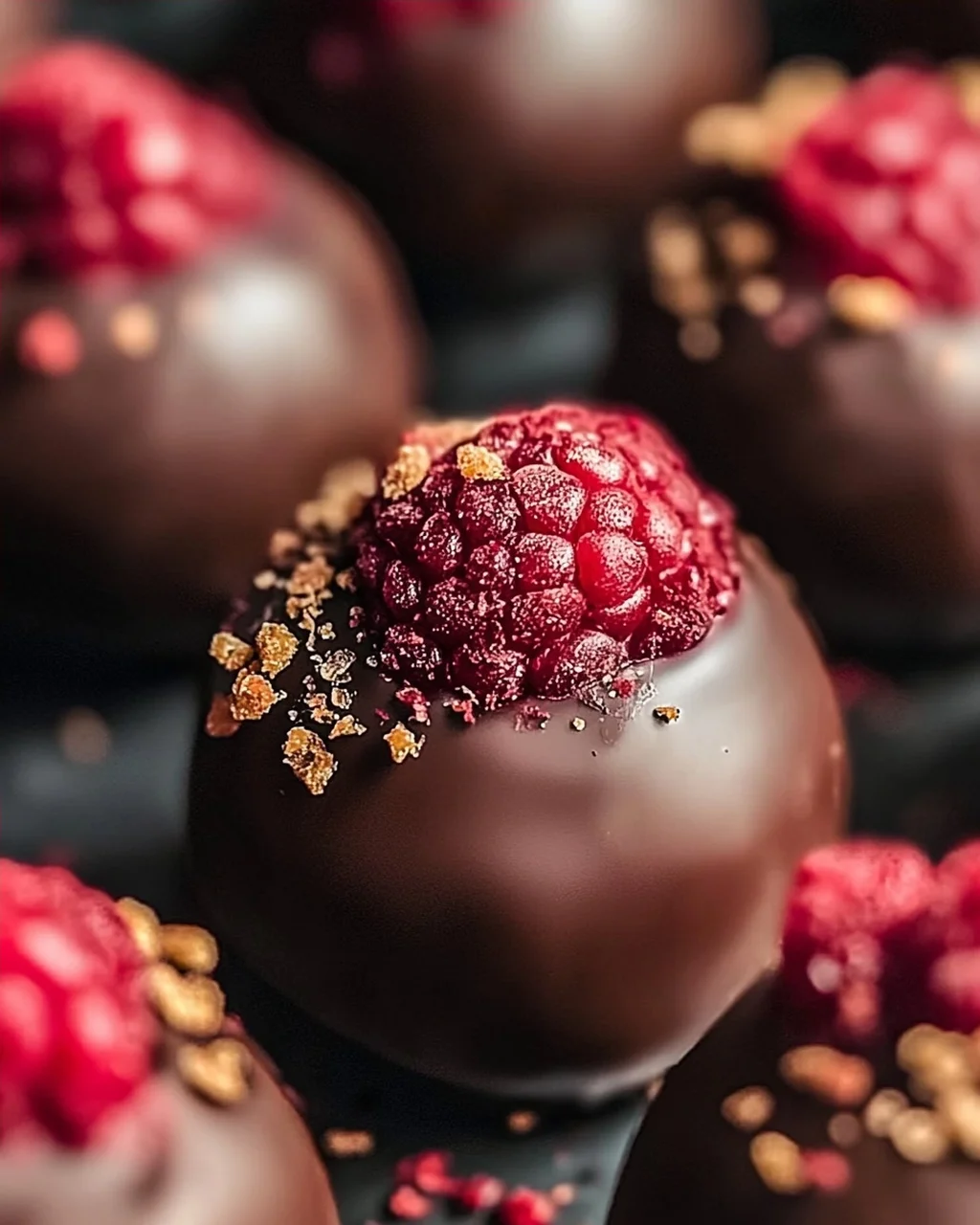Schokoladen-Himbeer-Pralinen in 3 einfachen Schritten