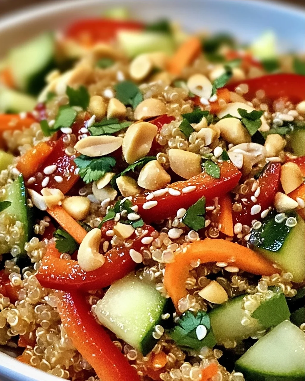 Thailändischer Quinoa Crunch Salat für jeden Tag