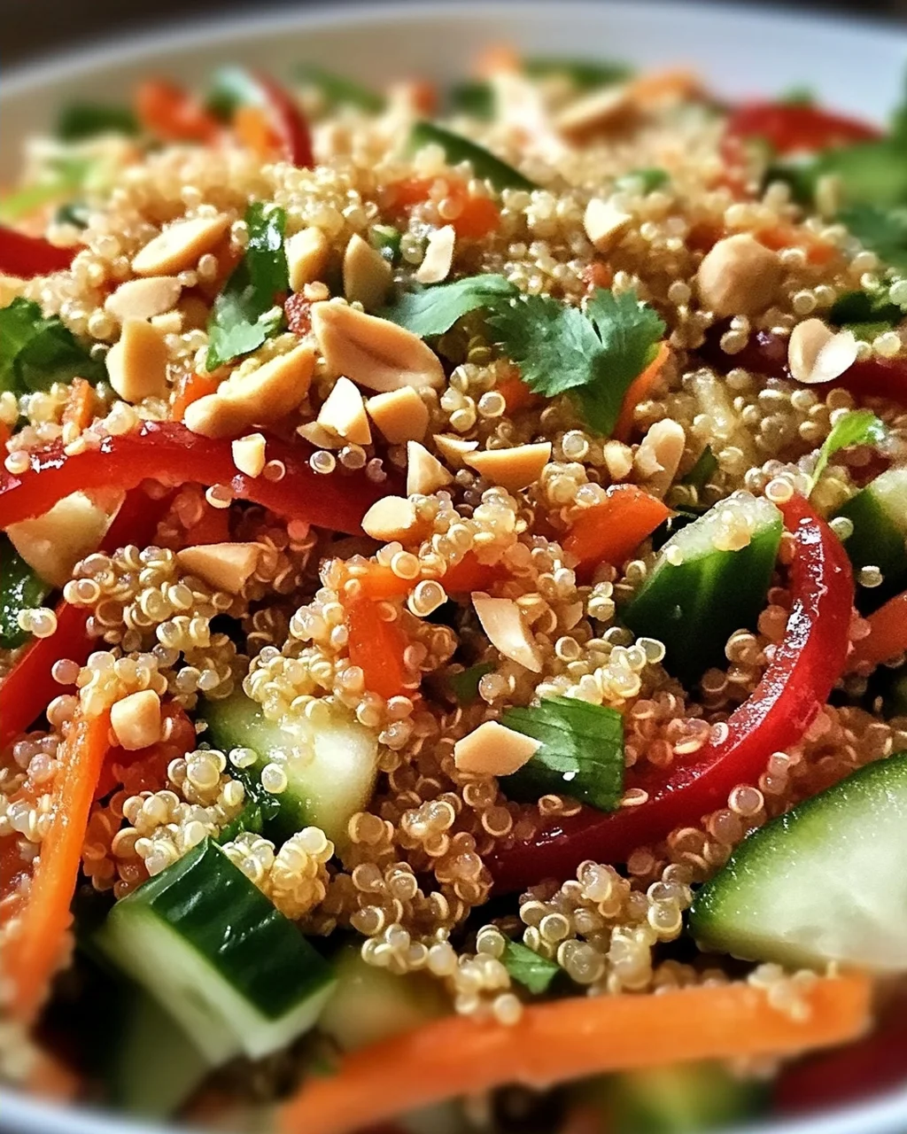 Thailändischer Quinoa Crunch Salat für jeden Tag
