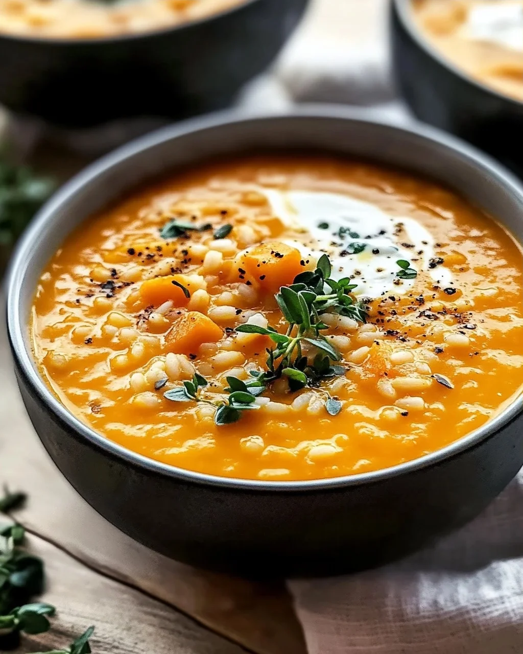Vegane Kürbisreis Suppe: Cremig, Einfach & Lecker!