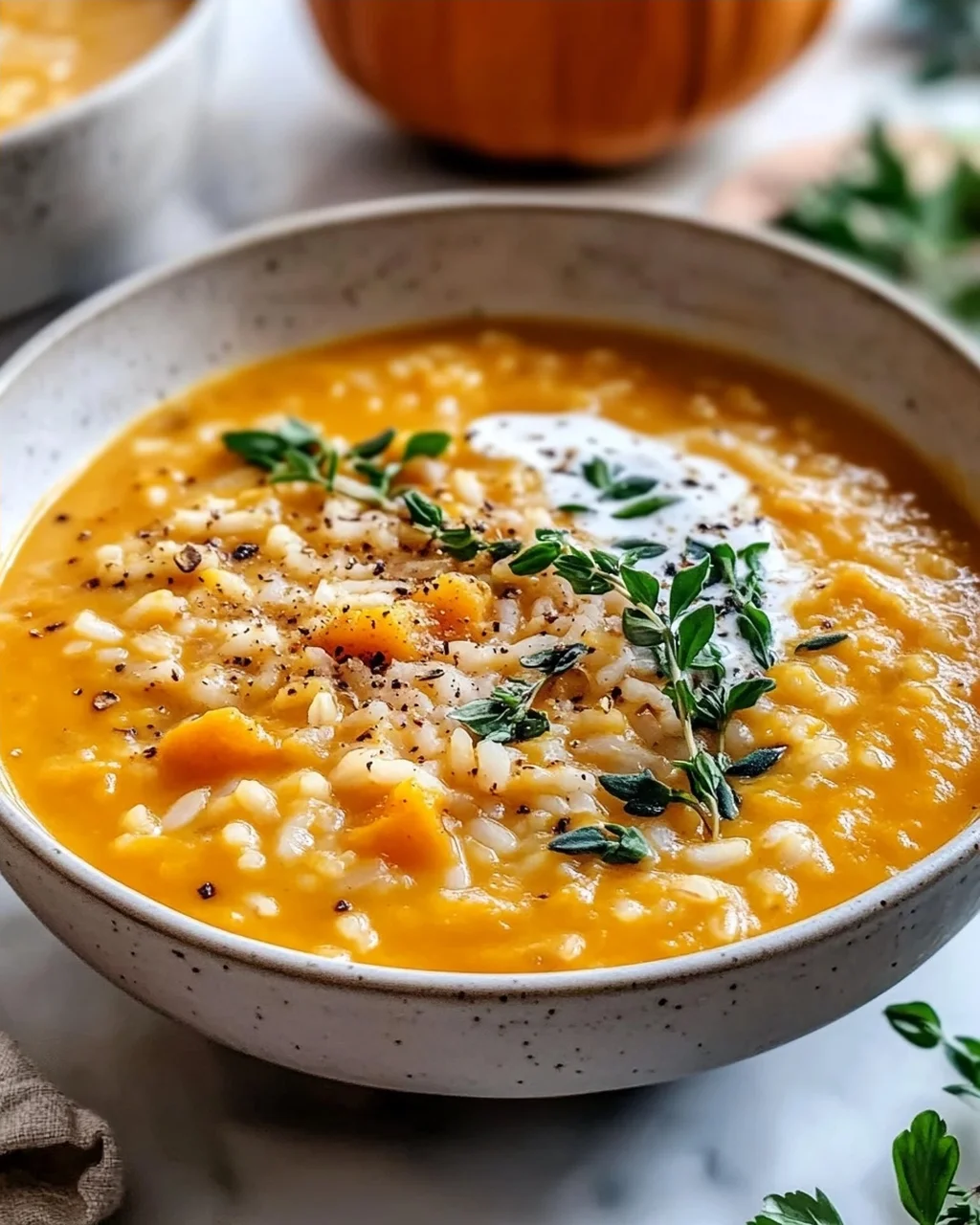 Vegane Kürbisreis Suppe: Cremig, Einfach & Lecker!