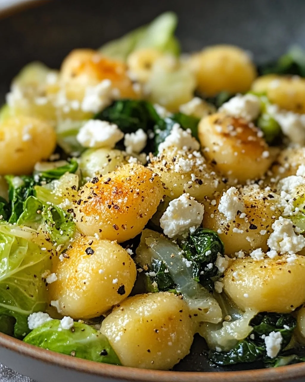 Vegetarische Gnocchi Pfanne mit Spitzkohl