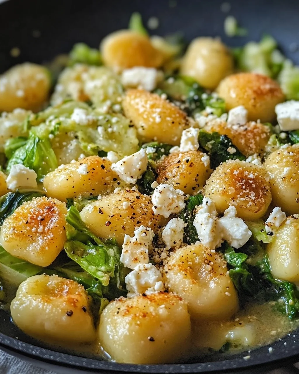 Vegetarische Gnocchi Pfanne mit Spitzkohl